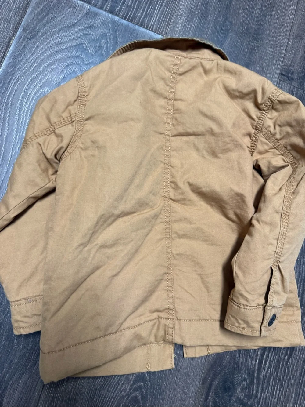 OshKosh B'gosh Tan Canvas Jacket with Olive Corduroy Collar